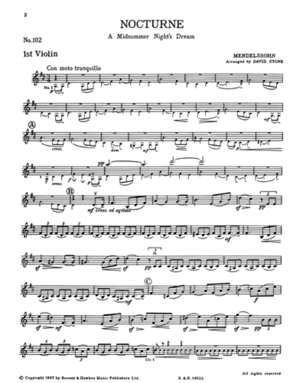Nocturne (from 'A Midsummer Night's Dream'), op. 61 — 门德尔松