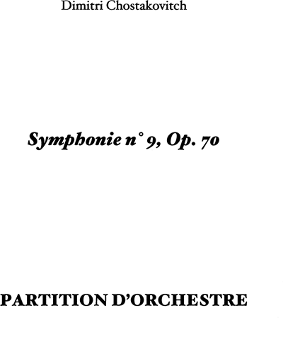 Symphony No. 9, op. 70 — 肖斯塔科维奇