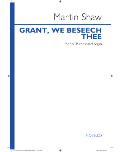 Grant, we beseech Thee — Martin Shaw
