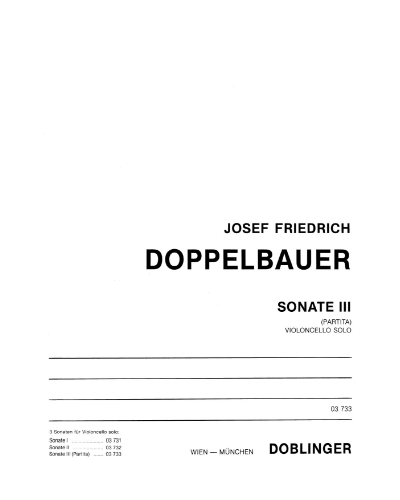 Sonata No. 3 — Josef Friedrich Doppelbauer