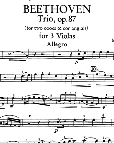 Trio, op. 87 — 贝多芬