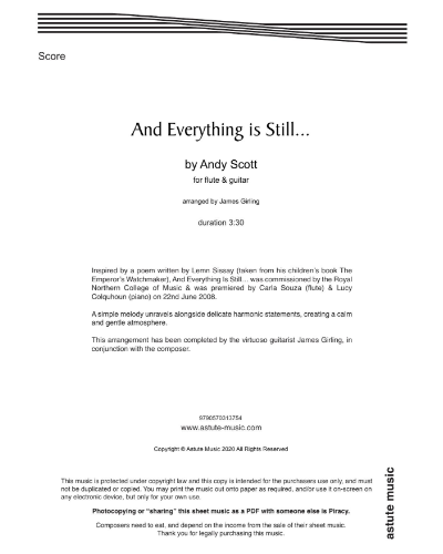 And Everything is Still… — Andy Scott