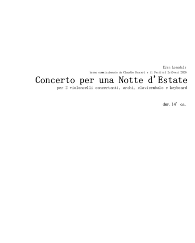 Concerto per una Notte d'Estate — Eden Lonsdale