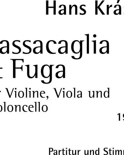 Passacaglia and Fugue — Hans Krása
