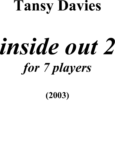Inside Out 2 — Tansy Davies