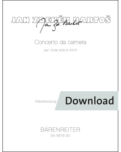 Concerto da camera für Viola und Streicher — Jan Zdeněk Bartoš