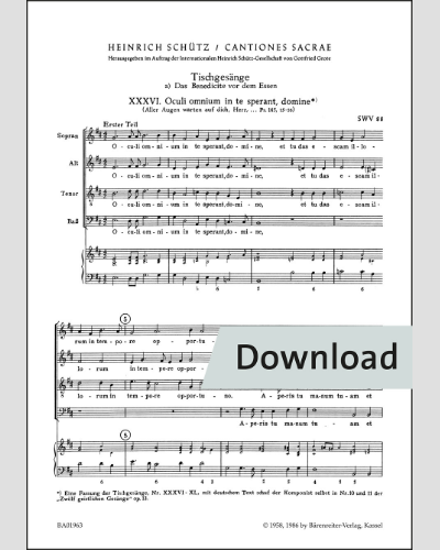 Tischgesänge SWV 88-93 — 许茨