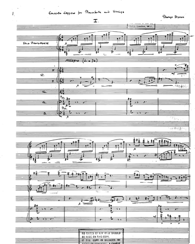 Concerto Leggiero — George Dyson