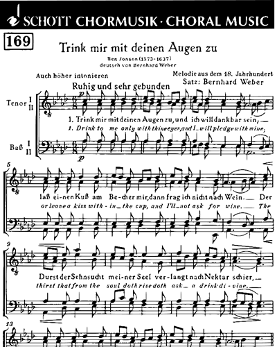 Trink mir mit deinen Augen zu — Bernhard Weber