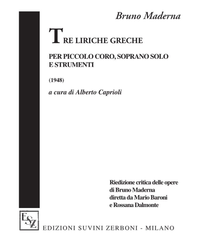 Tre liriche gresche — 马代尔纳