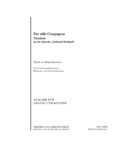 Der stille Compagnon — Ralph Benatzky