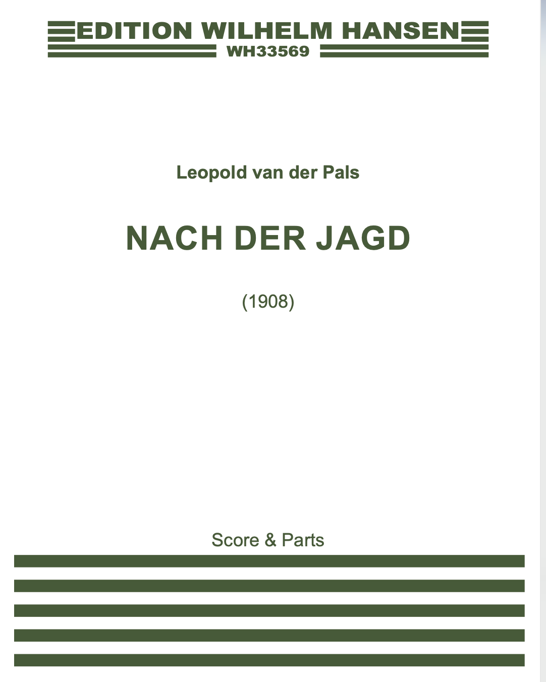 Nach der Jagd, op. 1 No. 3 — Leopold van der Pals