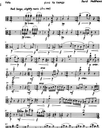 Five to Tango — David Matthews