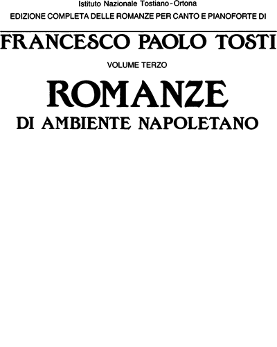 Romanze di ambiente napoletano — Francesco Paolo Tosti