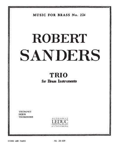 Trio for Brass Instruments — Robert Levine Sanders