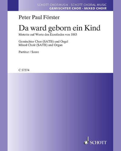 Da ward geborn ein Kind — Peter Paul Foerster