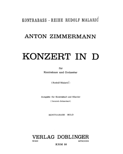 Concerto in A minor — Anton Zimmermann
