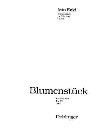 Blumenstück — Iván Erőd