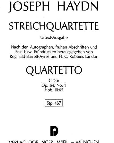 String Quartet in C major, op. 64/1 — 海顿