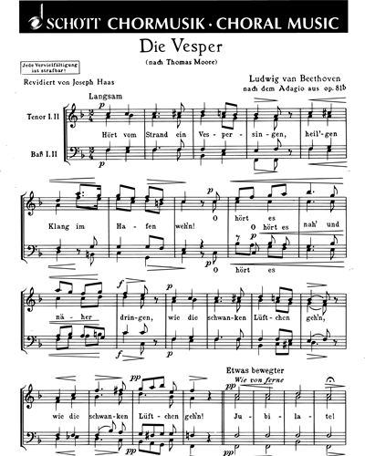 Die Vesper — 贝多芬