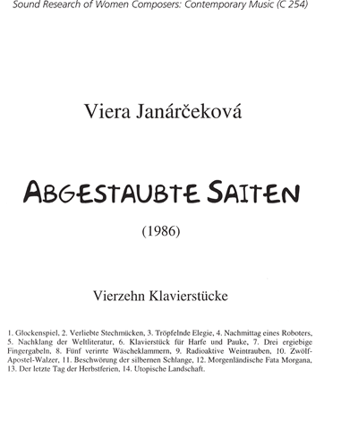 Abgestaubte Saiten (from '14 Piano Pieces') — Viera Janárceková