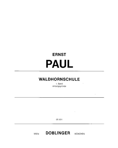 French Horn School, Vol. 1 — Ernst Paul
