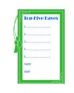 Top Five Faves — Mary Cohen