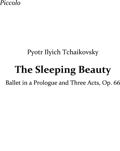 The Sleeping Beauty — 柴可夫斯基