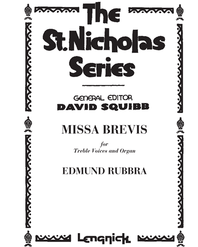 Missa brevis, op. 137 — 埃德蒙·鲁布拉
