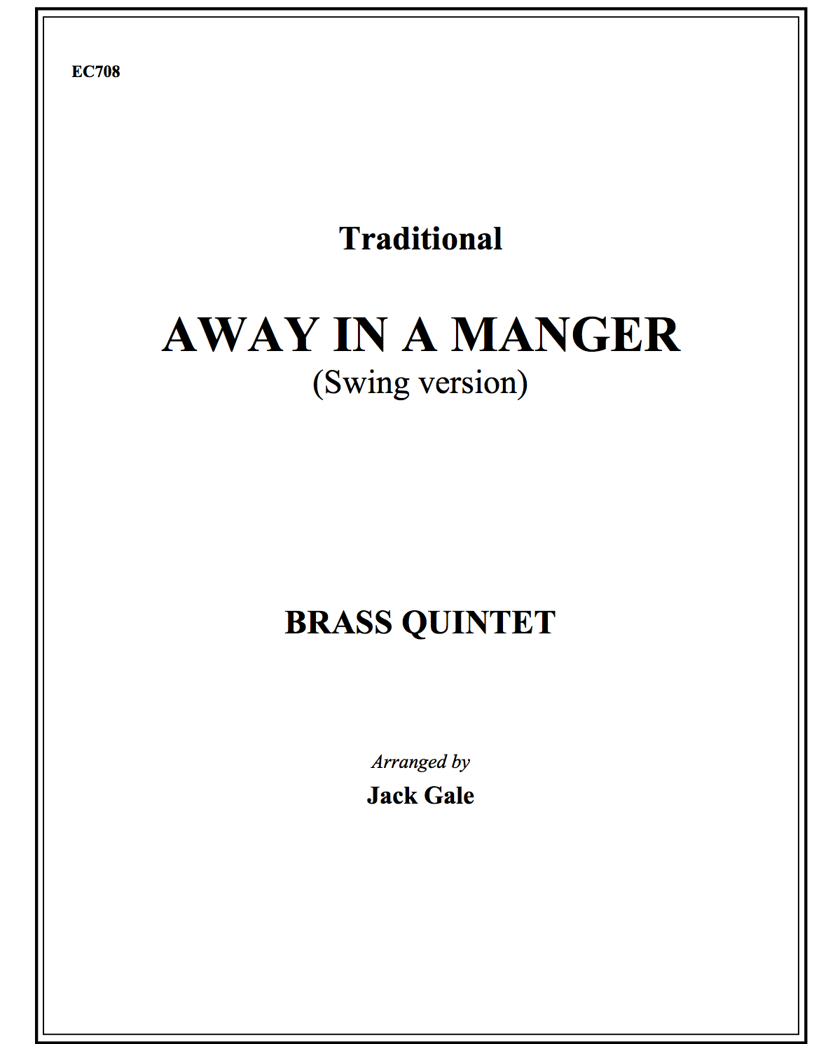 Away in a Manger — 传统