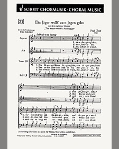 Ein Jäger wollt' zum Jagen gehn — Paul Zoll