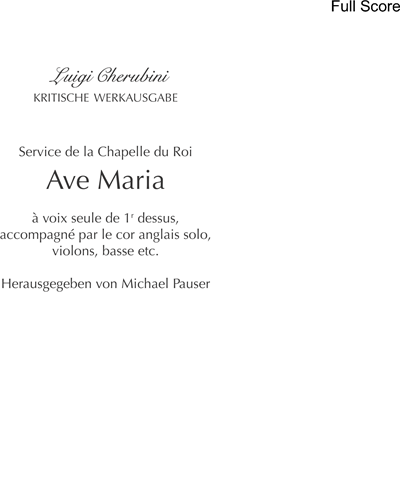 Ave Maria — Luigi Cherubini