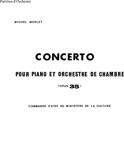 Piano Concerto, op. 35 — Michel Merlet
