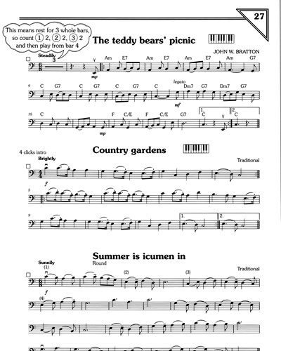 "The Teddy Bear's Picnic" & "Country Gardens" & "Summer Is Icumen In" — John Bratton