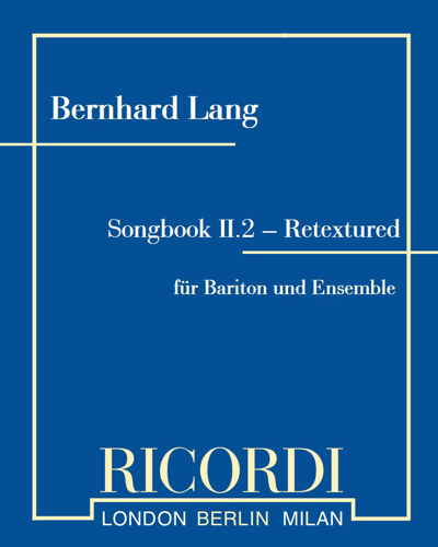 Songbook II.2 - Retextured — Bernhard Lang