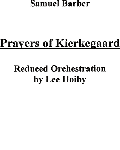 Prayers of Kierkegaard, op. 30 — 巴伯