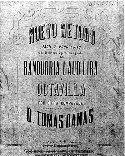 Metodo de bandurria laud lira octavilla — Tomás Damas