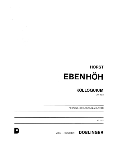 Kolloquium, op. 42/2 — Horst Ebenhöh
