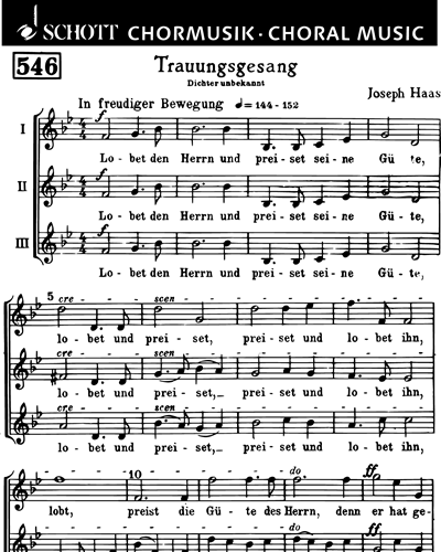 Trauungsgesang — Joseph Haas