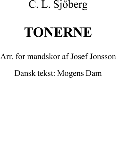 Tonerne — Carl Leopold Sjöberg