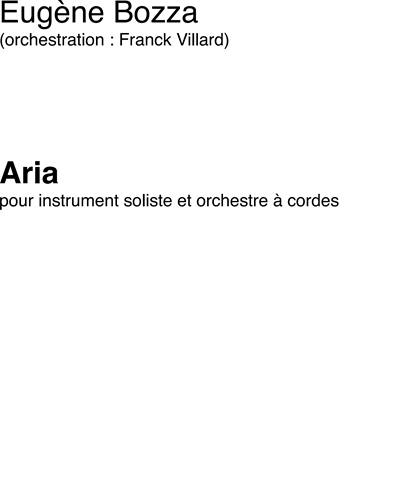 Aria — 欧仁·博扎