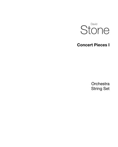 Concert Pieces, Vol. 1 — David Stone