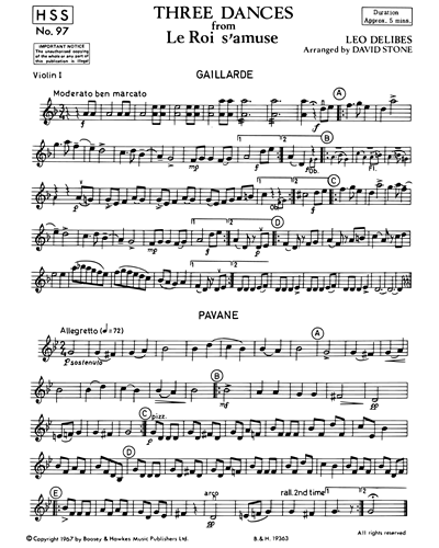 Three Dances (from 'Le Roi s'amuse') — 德里布