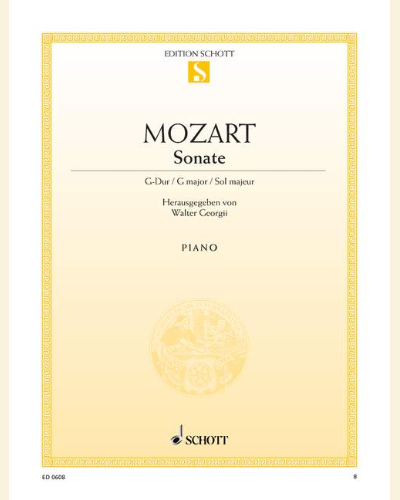 Sonata G major — Wolfgang Amadeus Mozart