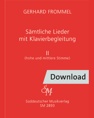 Sämtliche Lieder mit Klavierbegleitung, Vol. 2 — Gerhard Frommel
