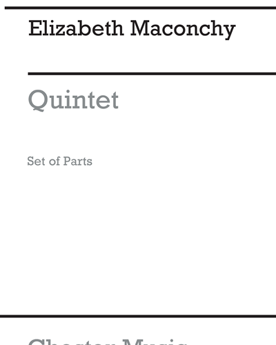 Quintet for Oboe and Strings — 伊丽莎白·麦康基