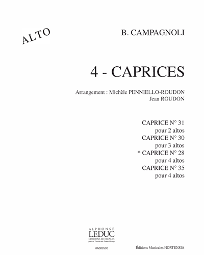 Caprice No. 28, Op. 22 pour 4 Altos — Bartolomeo Campagnoli