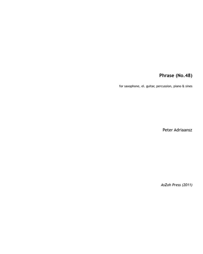 Phrase (No. 48) — Peter Adriaansz