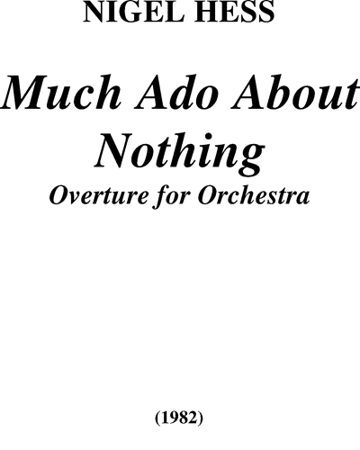 Overture to 'Much Ado About Nothing' — Nigel Hess