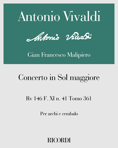 Concerto in G major, RV 146, F. XI No. 41, Vol. 361 — Antonio Vivaldi